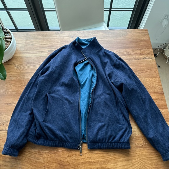 Lori Piana NWT Reversible Windmate Storm System Shell and Cashmere Bomber Jacket - Picture 6 of 8